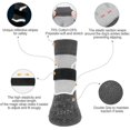 thumbnail image 5 of 4 calcetines antideslizantes para perros que evitan que se laman las patas. Botas reflectantes con agarre para pavimento frío/caliente. Protectores de patas antideslizantes para suelos de madera,, 5 of 5