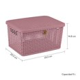 thumbnail image 3 of Cesto para ropa y cajas organizadoras La Ardilla Rattan con Tapa Rosa, 3 of 4
