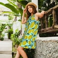 thumbnail image 2 of Fotbe Lemon1 Pattern Women’s Summer Tank Midi Dress – Sleeveless A-Line Dress, Floral T-Shirt Dress, Casual Flowing Beach Sundress, 2 of 7