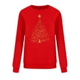 thumbnail image 3 of Mifsaly Oversized Christmas Sweatshirt Women Long Sleeve Crewneck Pullover Tops Xmas Tree Graphic Loose Blouse Merry Christmas Festival Party Shirts 2025 Vacation Outfits, 3 of 5
