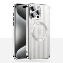 Allytech Clear Case for iPhone 14 Pro Max with Camera Lens Protector, Compatible with MagSafe, Soft TPU Shockproof Anti-Scratch [Slim & Lightweight] Magnetic Case for iPhone 14 Pro Max - Silver