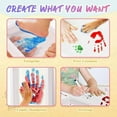 thumbnail image 2 of Family Handprint Kit, Baby Hand and Footprint Kit, DIY Colorful Craft Keepsake Frame, Non-Toxic Paints, Transparent Sheets, Family Keepsake Gifts Ideas (Black), 2 of 6
