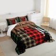 thumbnail image 3 of Castle Fairy Christmas Tree 2pcs Bedding Comforter Set for Teenagers,Geometric Plaid Twin Comforter Sets,Lodge Cabin Breathable Bedding Set,Super Cozy Room Decor, 3 of 8