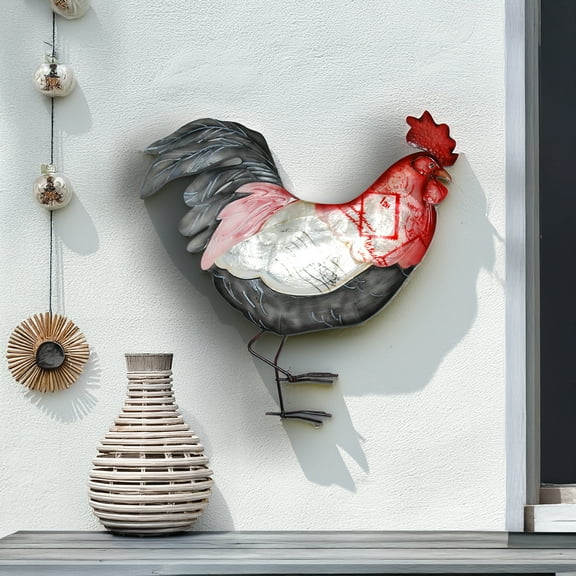 Eangee Rooster Wall Decor Red White And Blue