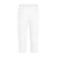 thumbnail image 4 of NinXxx Women's High Waist Stretchy Button Pocket Pull On Cropped Yoga Pants White S, 4 of 7