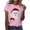 Pink, variant on Christmas Shirts for Women Santa Claus T-Shirt Casual Holiday Xmas Short Sleeve Crew Neck Tee Tops