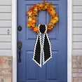 thumbnail image 6 of Wall Hangs Wreath Sash For Front Door Cotton Wreath Satin Sash Garland Ribbon Accessories WreathSash For Front Door Holiday For Wreaths Yard Doorway Indoor Outdoor Bow Bridal Shower H, 6 of 7