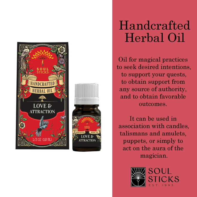 Soul Sticks Love and Attraction Herbal Essential Oil Blend 100% Pure  Undiluted Natural Spell Oil