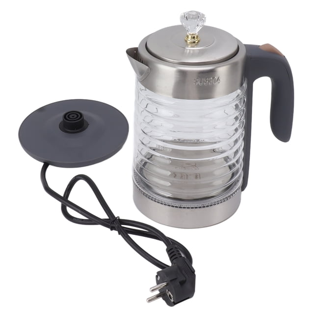 Hervidor eléctrico de 2L, 2200W, apagado automático de alta potencia y protección en seco, hervidor de té eléctrico de vidrio, enchufe europeo de 220V
