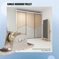 thumbnail image 2 of 1.6cm Dia Single Roller Window Pane Pulley Doors Wheel Silver + Gold, 2 of 5