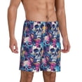 thumbnail image 2 of Sikiie cool Skull colorful Mens Pajama Shorts, Lightweight Lounge Pant with Pockets Soft Sleep Pj Shorts for MenLarge, 2 of 6