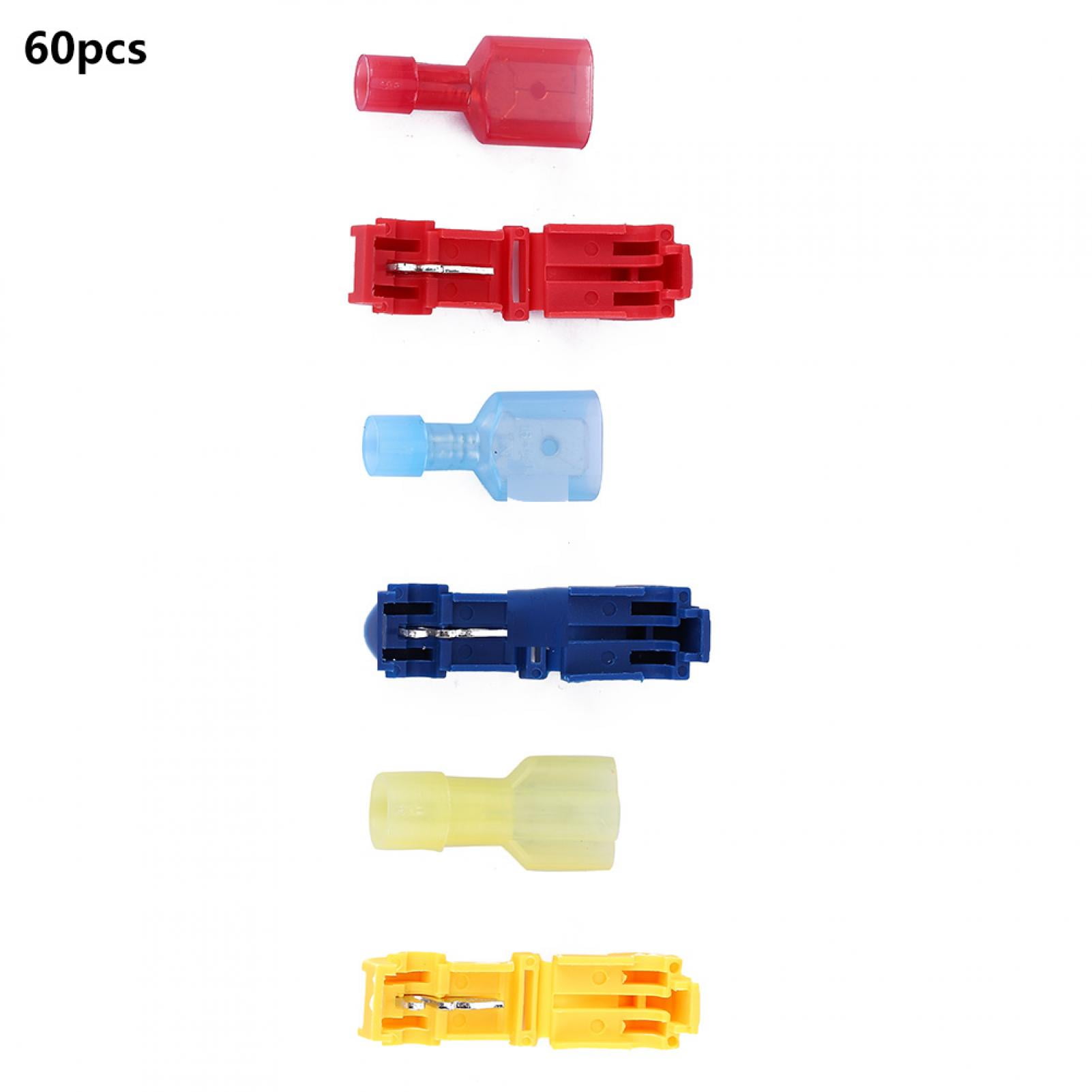 Connectors & Terminals 60pcs T Tap Electrical Connectors Quick Wire Splice Taps And Insulated