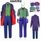thumbnail image 2 of Disfraz de Joker para adultos y niños, disfraz de película de fantasía, disfraz de caballero oscuro, supervillano, para fiesta de Carnaval y Halloween, 2 of 5