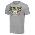 thumbnail image 2 of Men's Starter Heather Gray Pittsburgh Steelers 80s Inspired Team Logo T-Shirt, 2 of 3