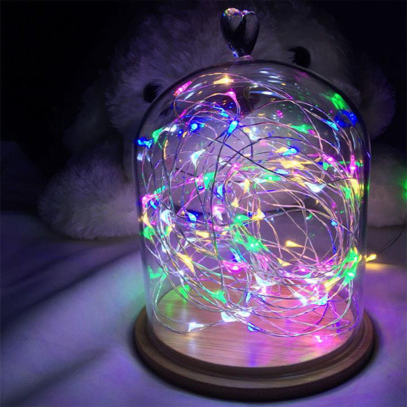 20/30/100 LED Battery Micro Rice Wire Fairy Lights Copper/Silver String Light 
