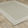 thumbnail image 4 of Avalon Home 10' x 13' Gray and Taupe Border Outdoor Rug, 4 of 10