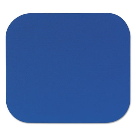 Fellowes Mfg. Co. Polyester Mouse Pad, Nonskid Rubber Base, 9 X 8, Blue