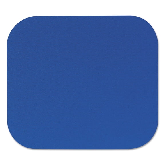 Fellowes Mfg. Co. Polyester Mouse Pad, Nonskid Rubber Base, 9 X 8, Blue