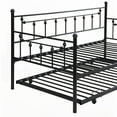 thumbnail image 2 of Full Size Metal Platform Bed Frame with Trundle,No Box Spring,Black,Suitable for Bedroom, 2 of 13