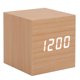 thumbnail image 1 of Reloj despertador digital LED de madera Jadeshay multifuncional Blanco, 1 of 8