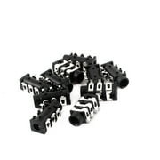 10pcs 3.5mm Female 6-Pin SMT SMD Stereo Jack Sockets Connectors Black