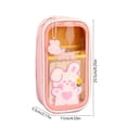 thumbnail image 3 of High Capacity Pencil Case, Aesthetic Big Pencil Bag Pouch Box Organizer Pen Case with Zipper, Kawaii Stationery Storage and Organizer, Classroom Office Supplies for Teen and Adult, 3 of 7