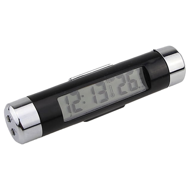 ROLOJ Electrónico de Salida de Aire, Compacto de Termómetro de RelOJ ElectRónico para Automóvil para Automóvil