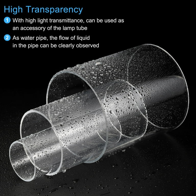 Acrylic Pipe Rigid Round Tube Clear 21mm ID 25mm OD 305mm 3 Pack - Bed Bath  & Beyond - 37255175