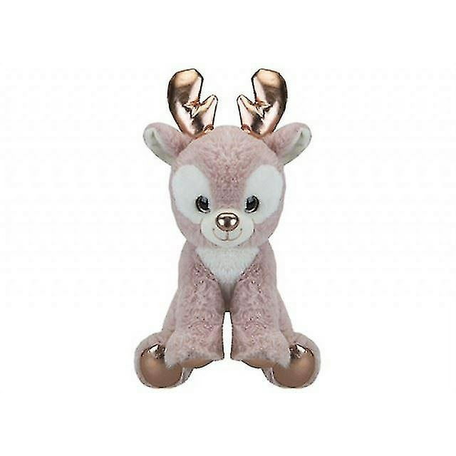 Reno de peluche sentado, 25 cm, oro rosa