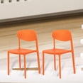 thumbnail image 4 of Mini sillas de  1:6, 2 piezas, modelo Micro paisaje, muebles de comedor, sala de estar, cocina, escena, decoración, suministros de paisaje Naranja Yotijar Escritorio de casa de muñecas, 4 of 8