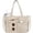 Beige, variant on Corduroy Tote Bag for Women, Lightweight Work Laptop Tote Purse With 17 Pockets, Crossbody Shoulder Handbag for School Work Travel Gym, Checked Black White