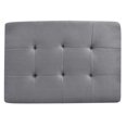 thumbnail image 5 of Gray Tufted Ottoman - Comfortable Footrest with Wood Frame - Small Space Seating Solution - 38x26x19 Inches, 5 of 5