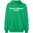 thumbnail image 2 of OXI Hoodie Sweatshirt - World's Okayest Golfer, Basic Casual Hoodie for Men's and Women Fleece Hoodie Long Sleeve - Irish Green X-Large, 2 of 3