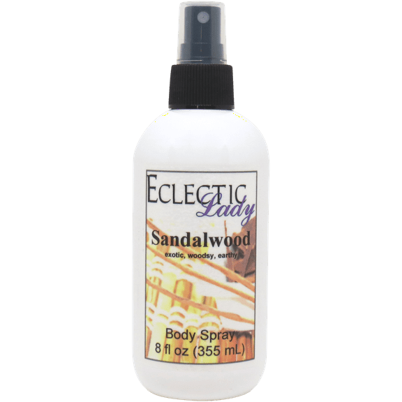 Sandalwood Body Spray, Eclectic Lady, Hydrating Mist, Unisex, 16 oz