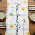 thumbnail image 5 of Table Runners 90 Inches Long Dress Scarves, Sunflowers Dog Farmhouse Coffee/Dining/Kitchen Table Runner for Living Room, Spring Watercolor Floral Stars Colorful Plaid 13x90 Inch, 5 of 9