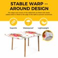 thumbnail image 4 of Spring Flowers Table Cloths for 4 Foot Rectangle Tables, Pastoral Daisy Leaves Rustic Botanical Patio Waterproof Elastic Fitted Tablecloths, Washable Rectangular Table Cover for Camping, 4 of 8