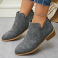 thumbnail image 5 of Censtreet Women's Low Heel Chelsea Ankle Boots Fashion Slip On Elastic Fall Booties Shoes, 5 of 8