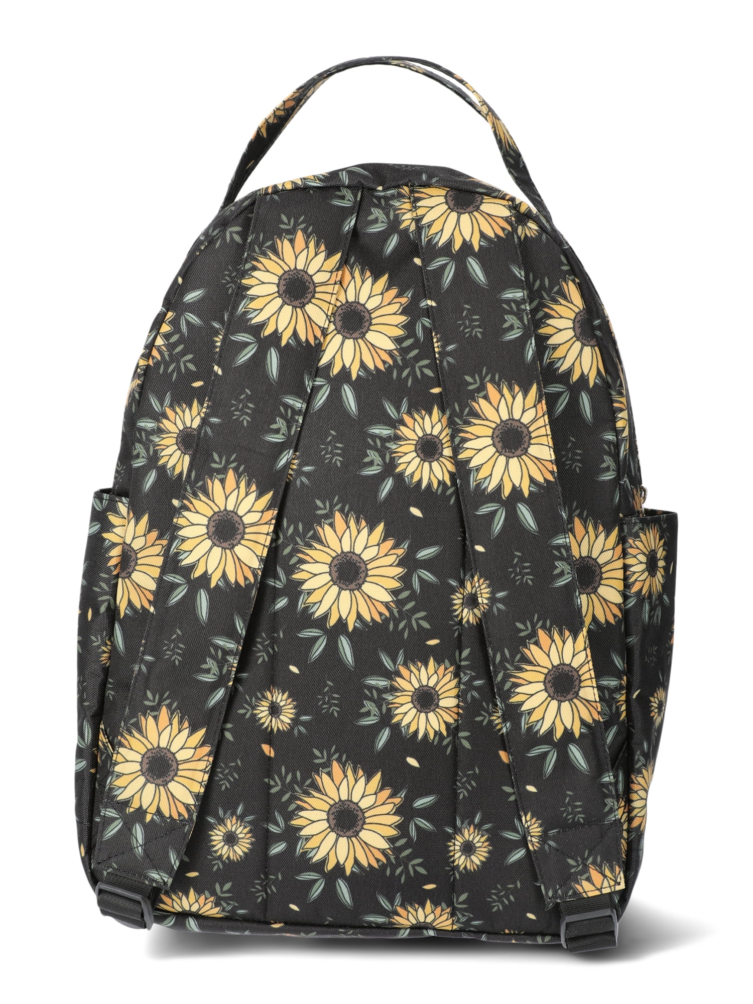No Boundaries Women's Dome Backpack, Black Sunflower