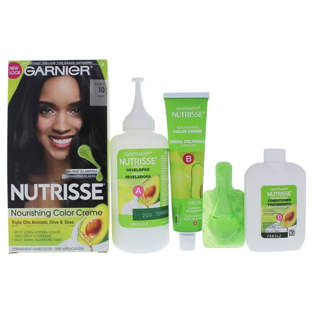 Color de pelo Garnier Nutrisse Nutrisse Color Creme #10 Negro 1 Application