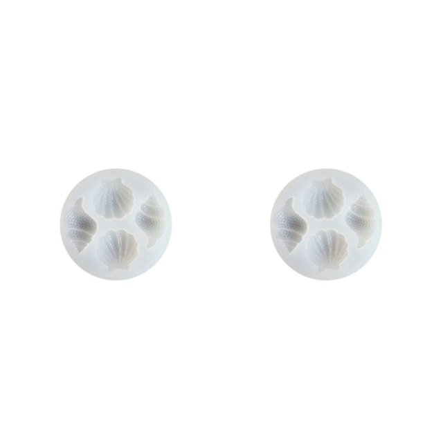 Destyer Shell Conch Mirror Epoxy Mold Abrasive Starfish Silicone Fondant Chocolate DIY Pendent Mould Jewelry Making Tools Type 1 2Set
