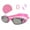 Pink, variant on Hariumiu Adult Swimming Goggles Set, Adjustable Strap Anti-fog Swim Goggles with Swimming Hat Nose Clips and Ear Plugs for Swimming Pool Beach Men Women