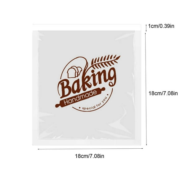 Clearance! Rewenti Bread Sack Sandwich Packaging Oil-proof Paper Bag Transparent Kraft Paper Food Packaging Sack