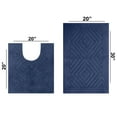 thumbnail image 2 of Better Trends Trier 2 Piece Poly-Cotton Tufted Bath Rug with Non-Slip Backing - Blue, 2 of 4