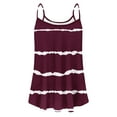 thumbnail image 4 of Timegard Womens Tank Tops Plus Size Striped Scoop Neck Ruched Dressy Casual Sleeveless Blouse Tunic Top, 4 of 4