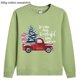 thumbnail image 3 of Sudadera con cuello redondo y estampado navideño de camioneta nueva de 2024, sudadera de algodón de 300 g para mujer, sudadera de uniforme para mujer Y2K, 3 of 5