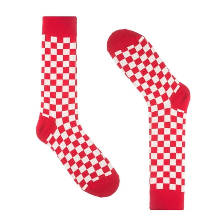 - Checkered Socks for Men - Dress Sock - Premium Cotton - Size 8-13 (One Pair)