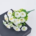 thumbnail image 5 of Flores artificiales de seda con tallos falsos de aspecto realista para decoración del hogar, sala de estar, mesa, oficina y bodas – No requieren mantenimiento., 5 of 5