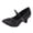 Black, variant on Modern Dancing Shoes for Women Lightweight S𝗅ip On Sandals L𝗈w Chun𝗄𝗒 Latin Shoes National Standard Dance with Adjustable Buckle Strap, Comfortable Soft Sole Dance Shoes