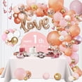 thumbnail image 3 of Kit de arco de guirnalda de globos YONGSHENG 150 piezas de globos de látex de confeti de oro rosa, 3 of 5