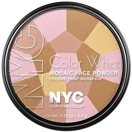 NYC New York Color Color Wheel Mosaic Face Powder, 726 Bronzed Pink, 0.32 oz